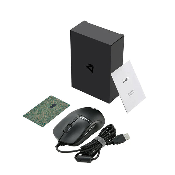 Aukey GM-F4 (Serie Knight) - Mouse da gioco RGB con filo, 8 pulsanti che puoi personalizzare a tuo piacimento e avere una risoluzione fino a 10000 DPI