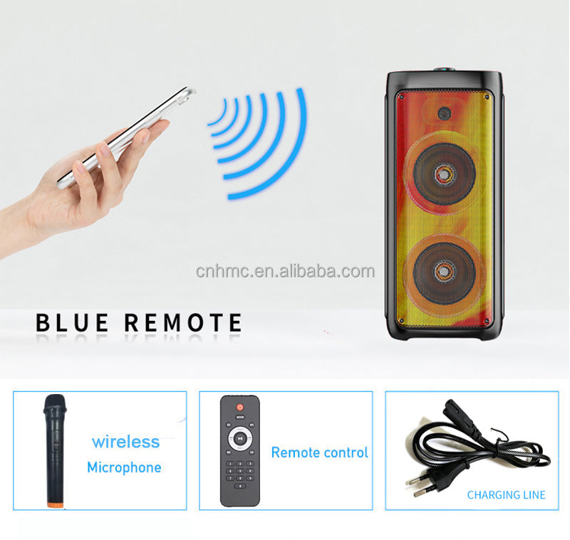 ZQS8215 Cassa Bluetooth Altoparlante Speaker Portatile LED RGB con Microfono