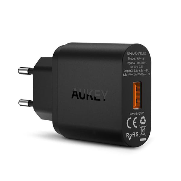 Aukey PA-T9 Schnellladegerät Plug 3.0 19,5 W, inklusive 2 x 2 m Kabel 