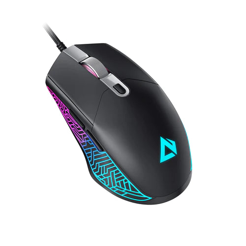 Aukey GM-F3 RGB Wired Gaming Mouse with 7200 DPI Optical Sensor, 6 Programmable Buttons, Lightweight and Macro Design 