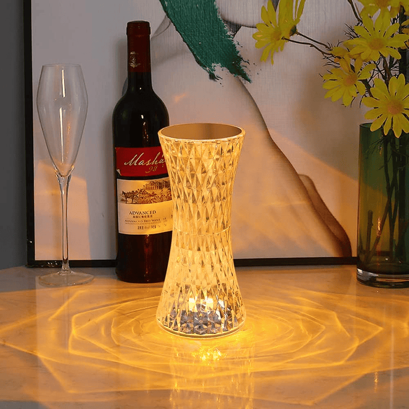 MU Table Lamp LED Touch Wireless Rechargeable Crystal Effect Lamp 