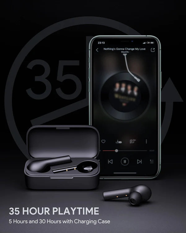 Aukey EP-T21 Ohrhörer Kopfhörer Bluetooth 5.0 35h Spielzeit IPX4 Iphone Android 