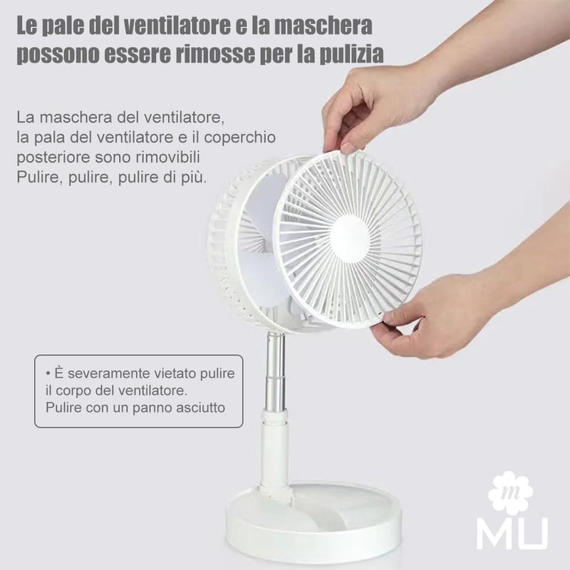 m Mu Portable Fan Travel Table Fan Adjustable Height with Remote Control 