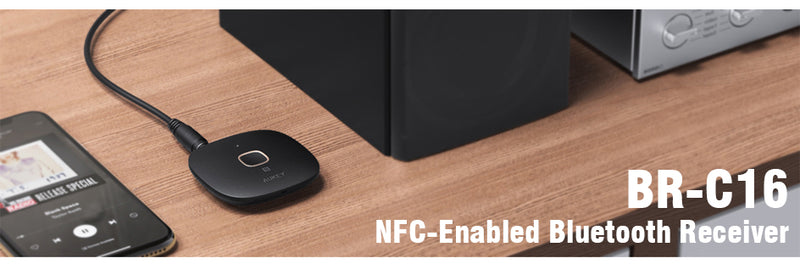 Aukey BR-C16 Ricevitore Bluetooth 4.1 con NFC Adattatore Audio Stereo per Impianti Domestici e per Auto
