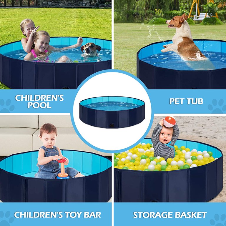 Foldable Dog Pool Paddling Paddling Pool 80x30 120x30 160x30CM 