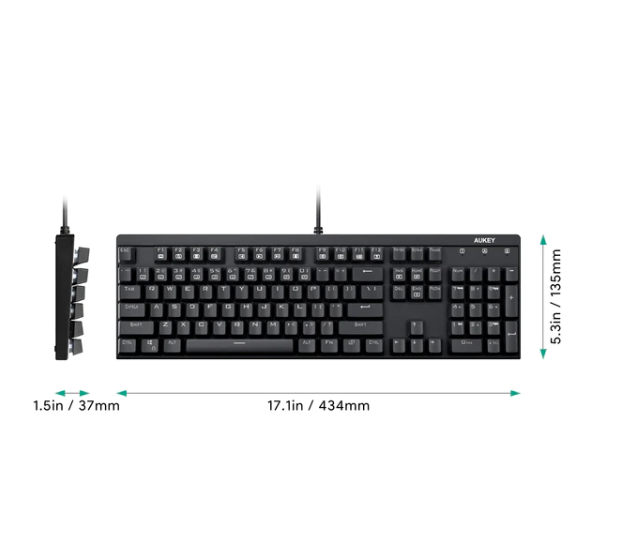 Aukey KM-G6 Mechanical Gaming Keyboard RGB Backlit Keys Blue Switch - Italian Layout 