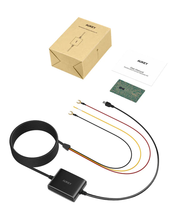 Aukey DRS1 Dash Cam Car Camera 4K FHD 170° Wifi + PM-YY Hardwire Kit 