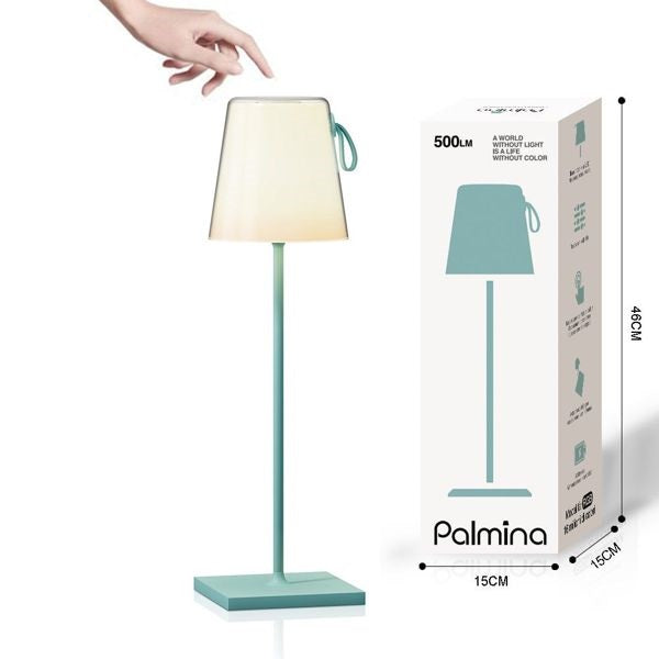 Wiederaufladbare Palmina-Tischlampe mit RGB-Lichtern, Acryl-Lampenschirm, 500 lm 