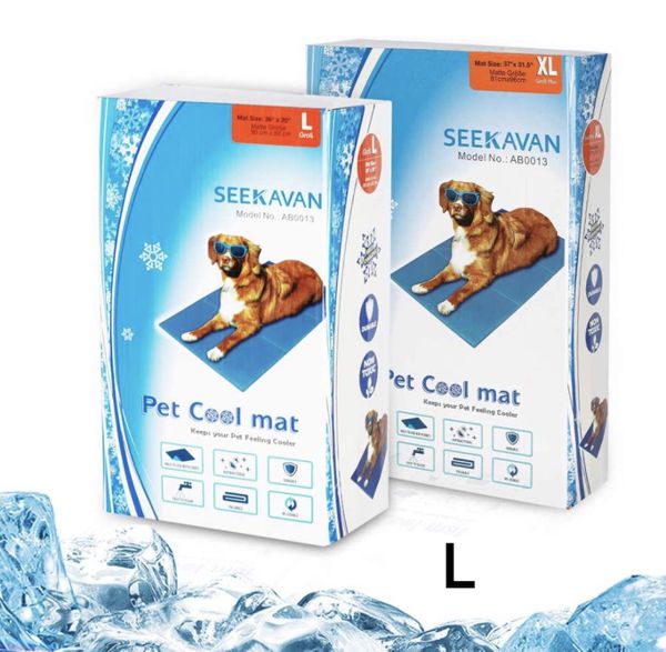 Seekavan erfrischende Kühlmatte für Hunde und Katzen, ML XL, sicheres Gel für Tiere 