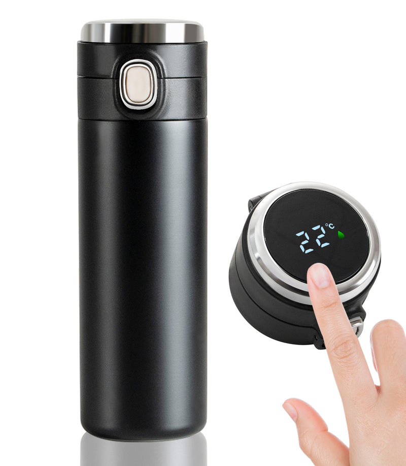 m MU Thermal Bottle with LED Touch Screen for Tempering 400ML Stainless Steel