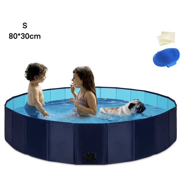 Foldable Dog Pool Paddling Paddling Pool 80x30 120x30 160x30CM 
