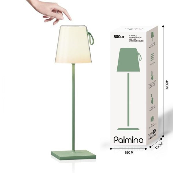 Palmina Lampada da Tavolo Ricaricabile con Luci RGB Paralume in Acrilico 500LM
