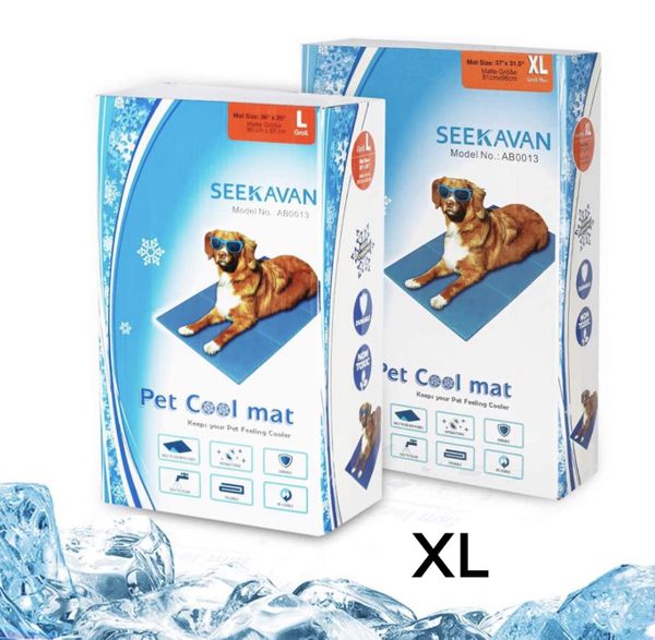Seekavan Tappetino Rinfrescante Refrigerante per Cani e Gatti M L XL Gel Sicuro per gli Animali