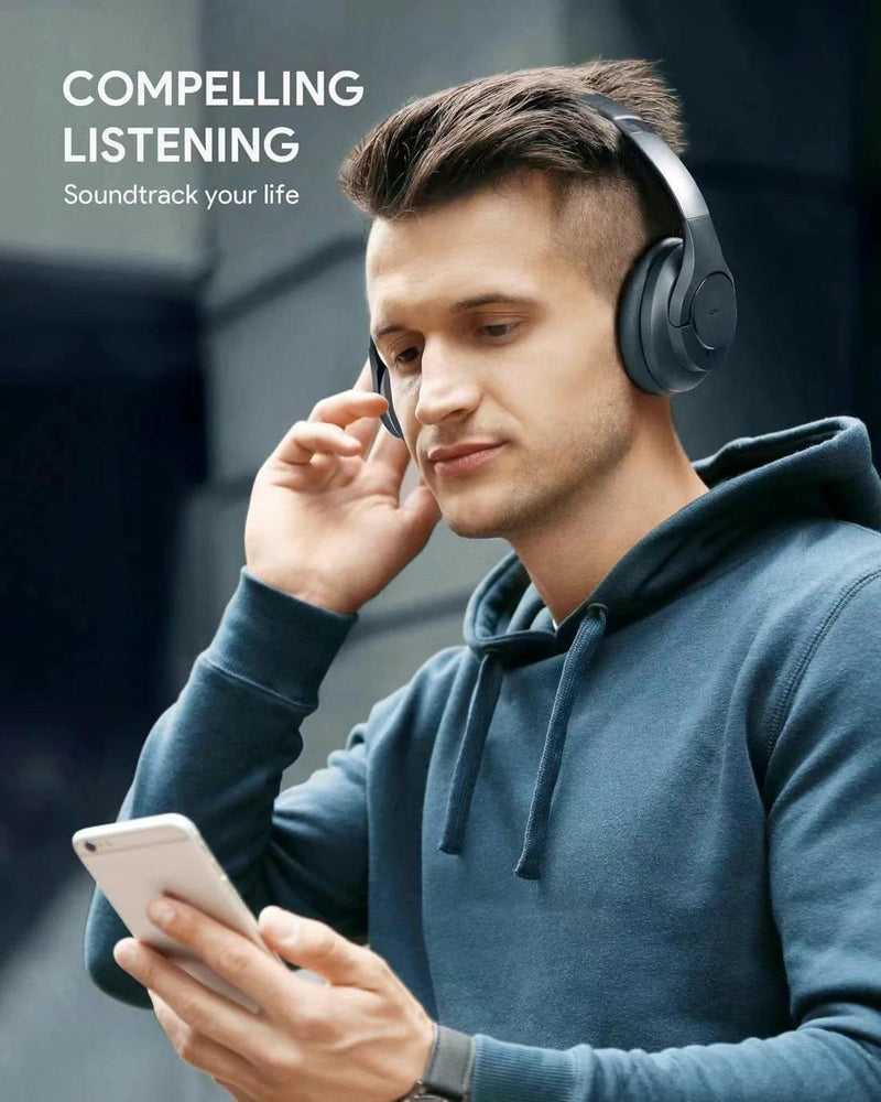 Aukey EP-N12 Wireless Bluetooth Headphones with Noise Canceling and Enhanced Bass