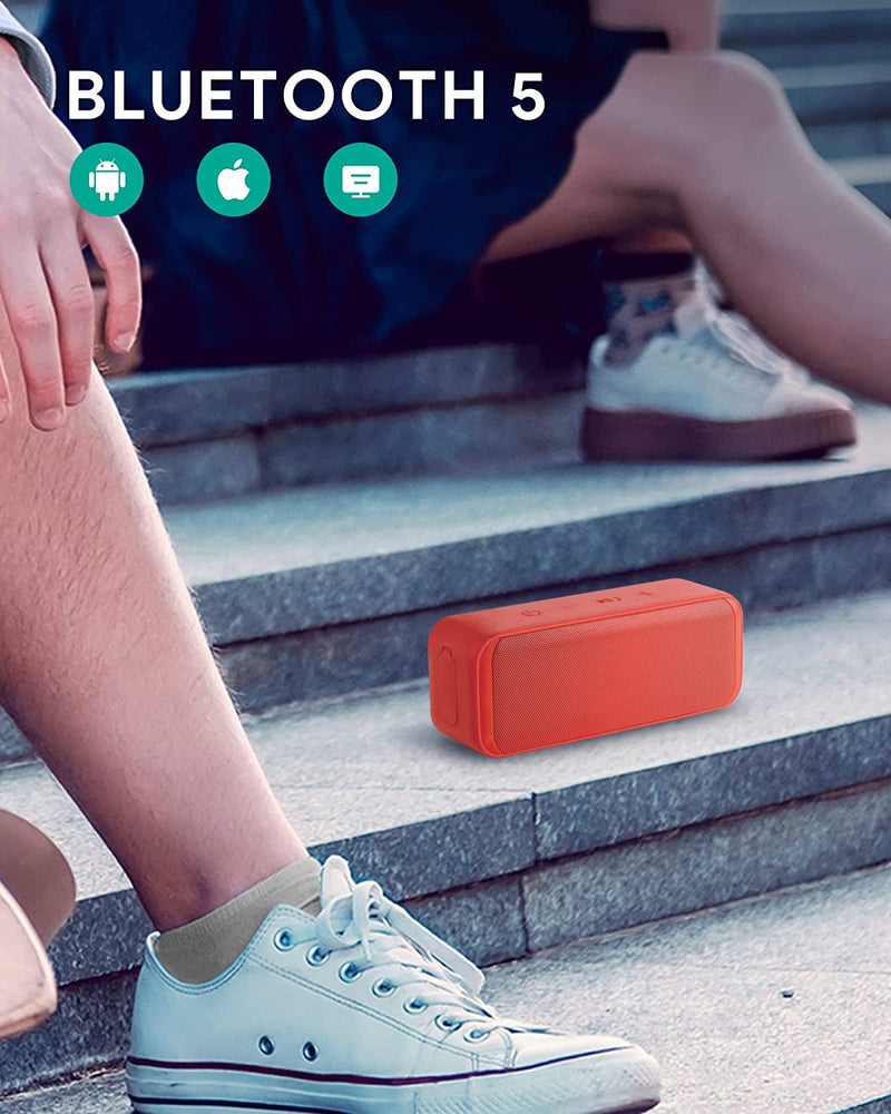 Aukey SK-A2 Portable Bluetooth Speaker, Portable Bluetooth Speaker, Wireless Speaker Box with Compact Design, IP67 Water and Dust Resistant, 28h Playtime, Home Speaker, Outdoor