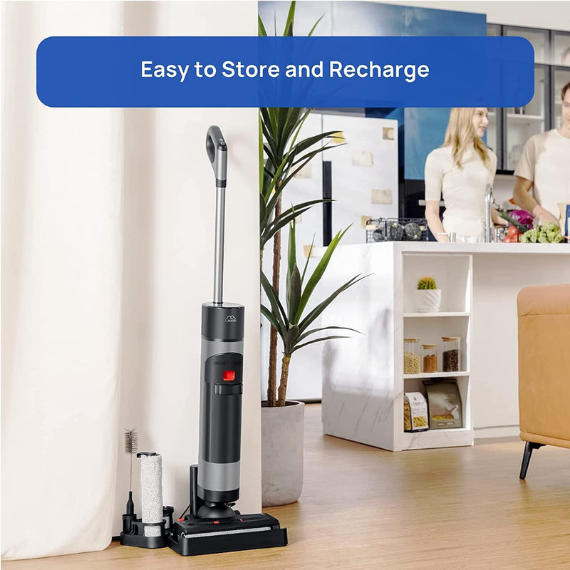 2 in 1 Cordless Vacuum Cleaner, Wet and Dry Smart Electric Mop for Multi-Surface 