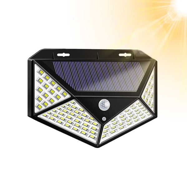 Solar Induction Wall Lamp 114 SMD with Motion Sensor 3 Light Modes Waterproof for Garden 