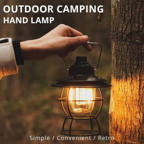 Retro Light Portable Rechargeable Camping Lamp 2700-6500K 4W 18650 2000mAh Lithium Battery (XQ-Y01)