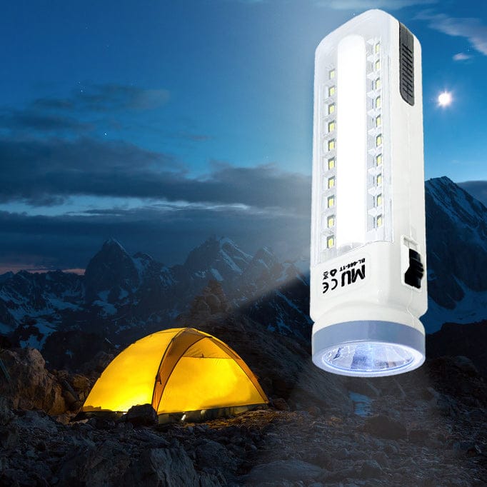 Solar Emergency Work Light - Solar Panel Portable Rechargeable Camping Flashlight Lamp 