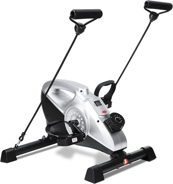 Mini Cyclette Portatile Esercizi Riabilitazione Gambe e Braccia 16 modalità di resistenza schermo LCD