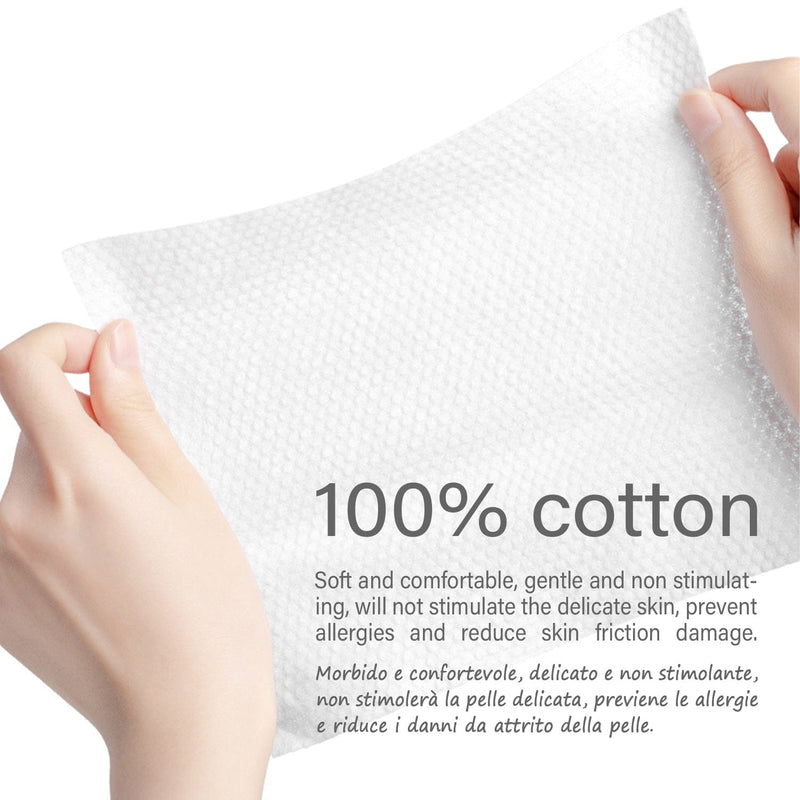 Asciugamani Monouso in Tessuto, Salviette Asciutte in Puro Cotone, Asciugamani in Cotone Multiuso per la Cura Della Pelle | 160Pcs SCONTO