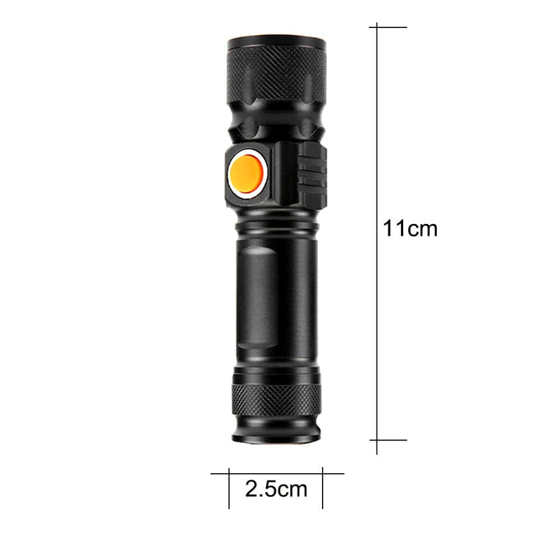 Mulin Classic Flashlight LED Rechargeable Military Torch High Brightness Electric High Power Adjustable LED Portable Torch for Camping Workshop 