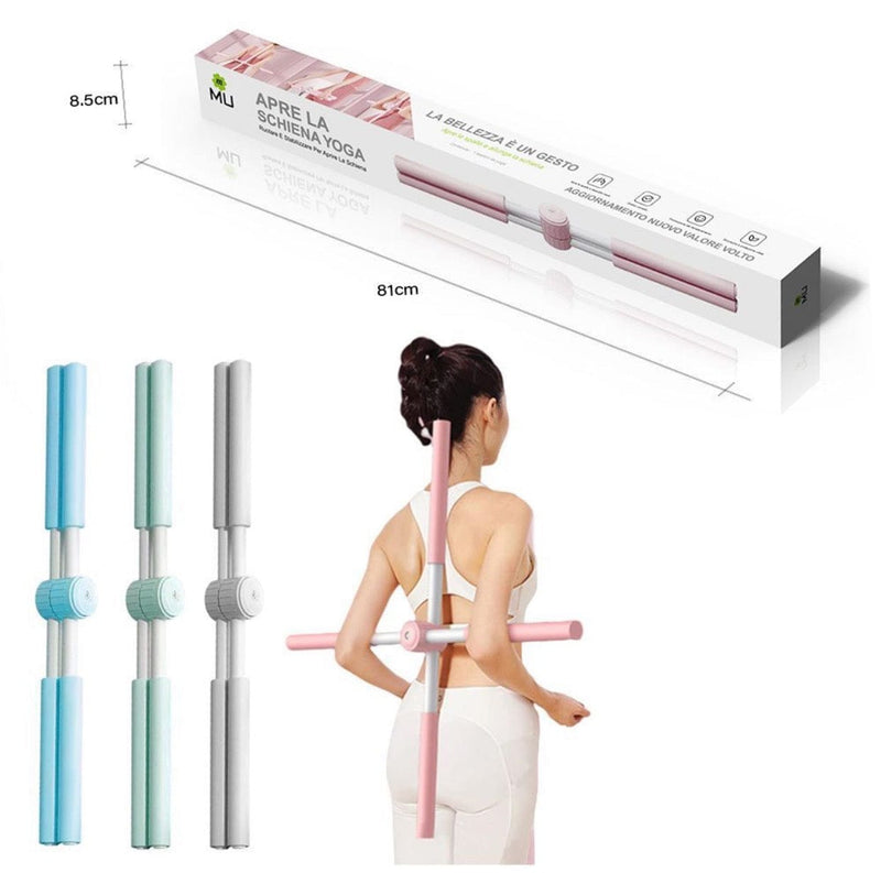 Yoga Sticks Stretching Tool 2022 New Retractable Posture Corrector Buckel-Korrekturstab für Erwachsene und Kinder Heimfitnessgeräte - 80CM 