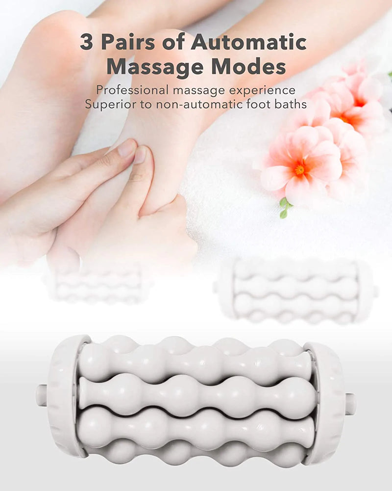 GASKY Fußbad/Massagebad 6 in 1 – Wärme, Blasen, Vibration, 6 motorisierte Shiatsu-Rollen, Frequenzumwandlung, Zeit- und Temperatureinstellungen, Fußbad für den Heimgebrauch.
